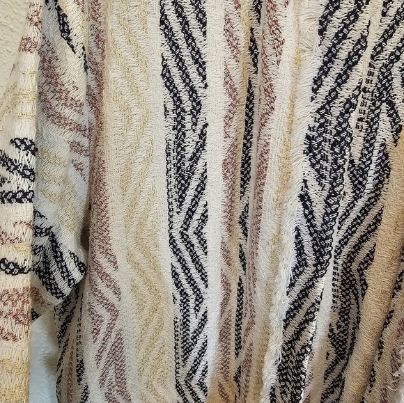 Susan Graver 18W Cotton Blend Multi Textured Open Front Jacket - Picture 6 of 10